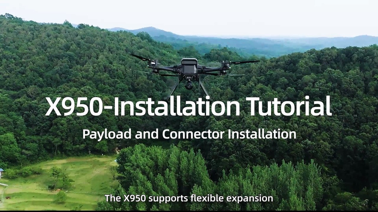 how to connect your payload to the X950 industrial drone platform?