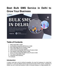 Best Bulk SMS Service in Delhi to Grow Your Business