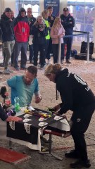 Ludo Pommeret au ravitaillement - Ultra-trail - UTMB