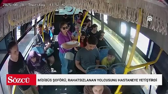 Midibüs şoförü, rahatsızlanan yolcusunu hastaneye yetiştirdi