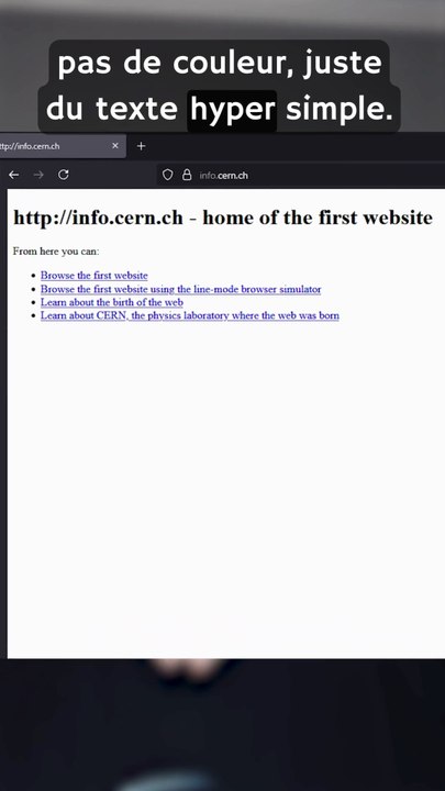 Tu savais que le tout premier site web de l’histoire est encore en ligne ?