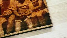Wooden Engrave Family Portrait