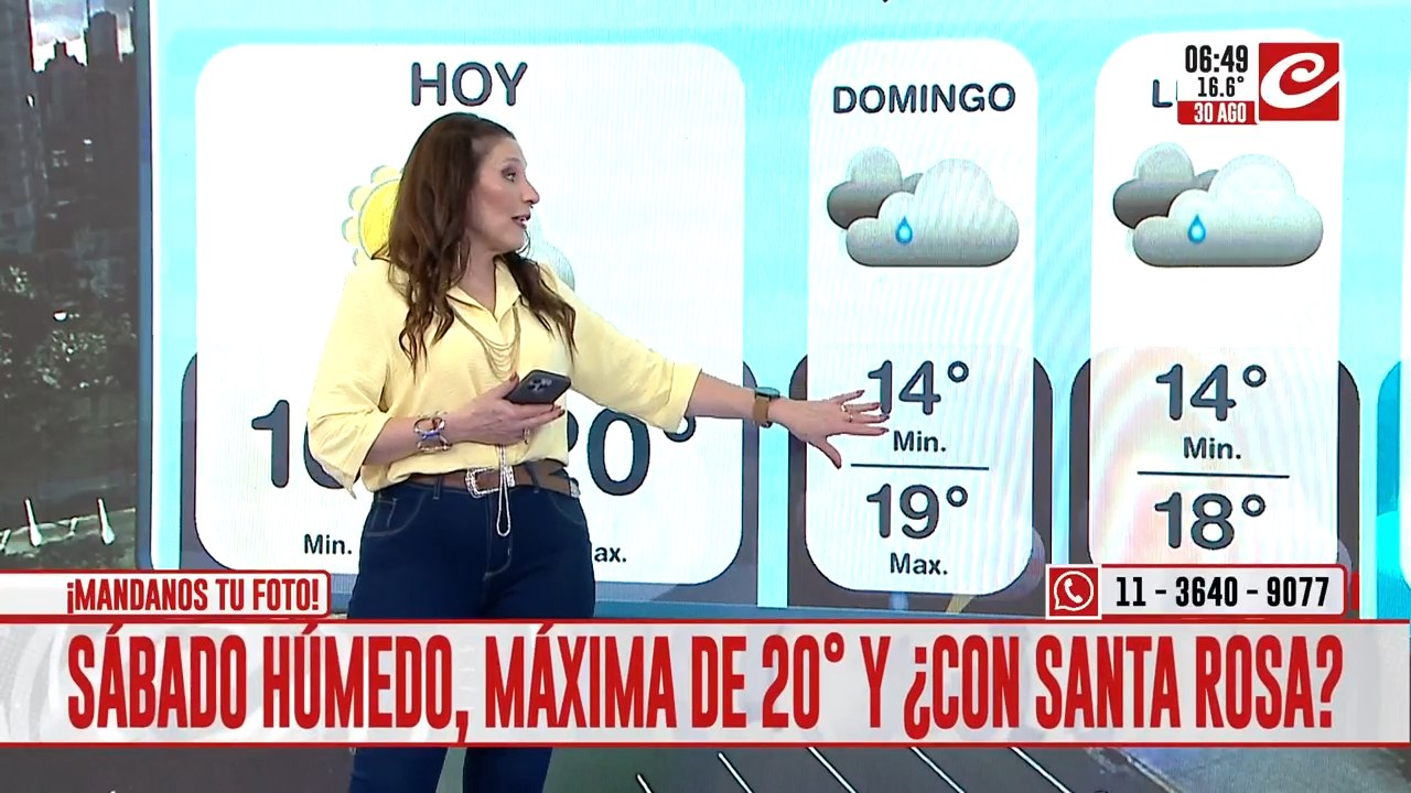 Sábado húmedo en la ciudad de Buenos Aires... ¿se viene Santa Rosa?