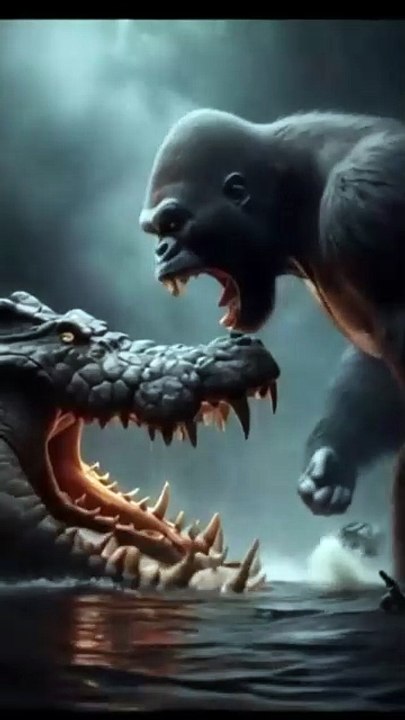 🐒🐊 Monkey vs Crocodile – The Ultimate AI Fusion!