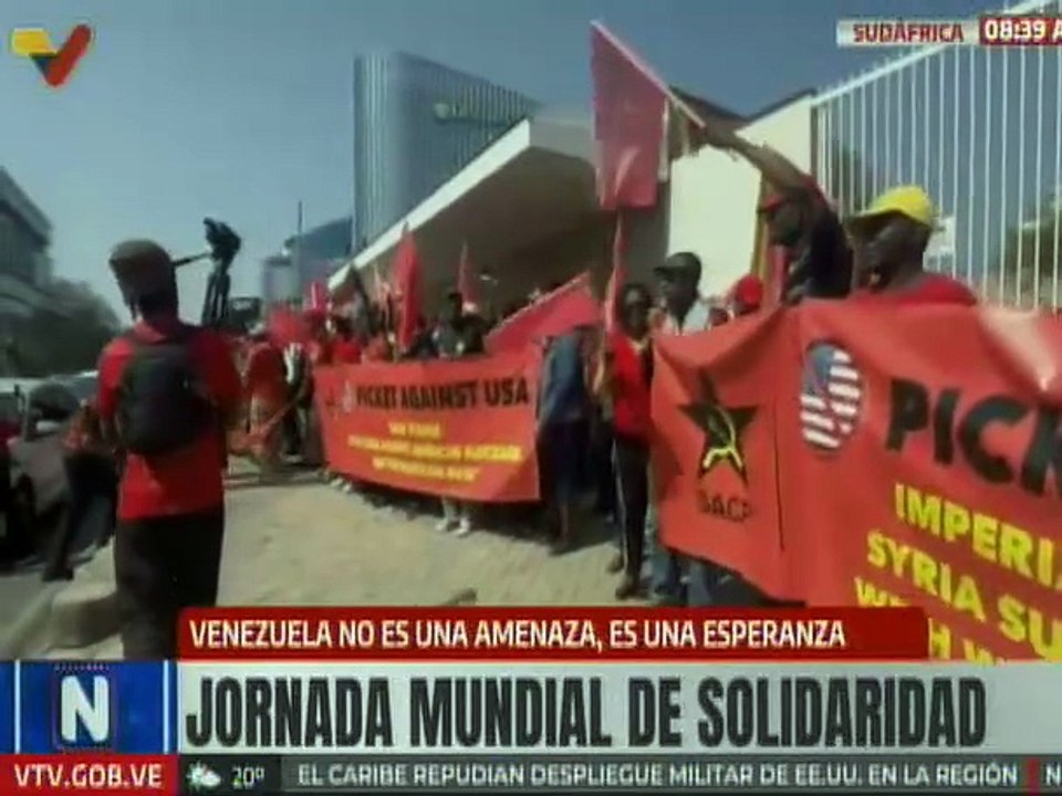 Pueblo sudafricano manifiesta su respaldo total al pueblo de Venezuela ante amenazas de EE. UU.