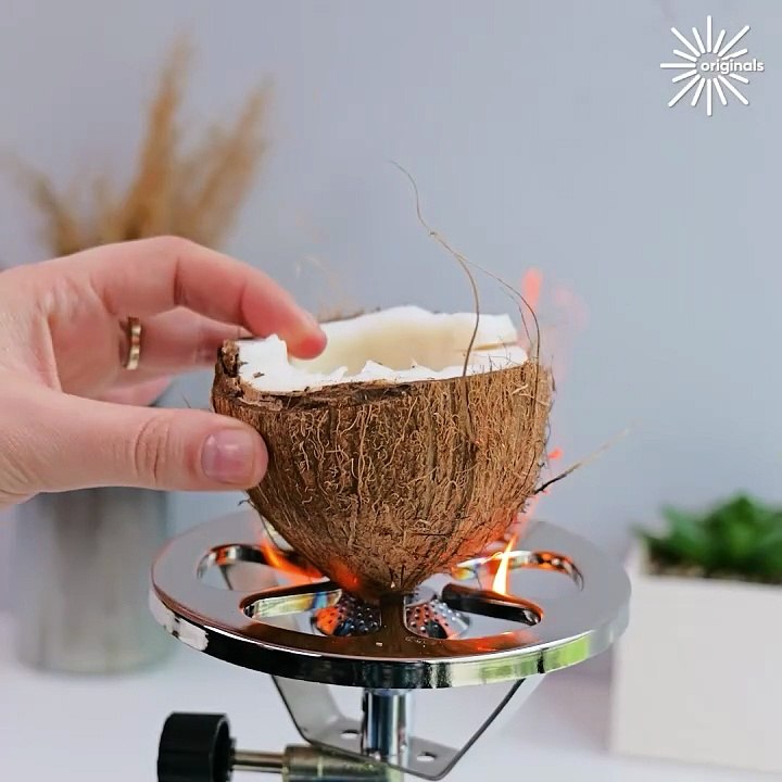 Making shredded coconut at home 🥥😋