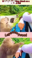 Monkey Shocking Attack on a School Kid | Fight for School bag | monkey VS kid