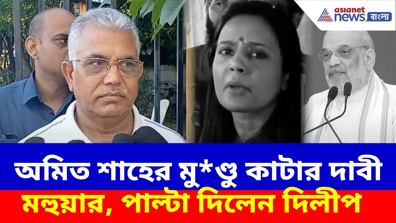 Dilip Ghosh on Mahua Moitra : অমিত শাহকে নিয়ে বিতর্কিত মন্তব্য মহুয়ার, ক্ষোভ উগড়ে পাল্টা দিলেন দিলীপ