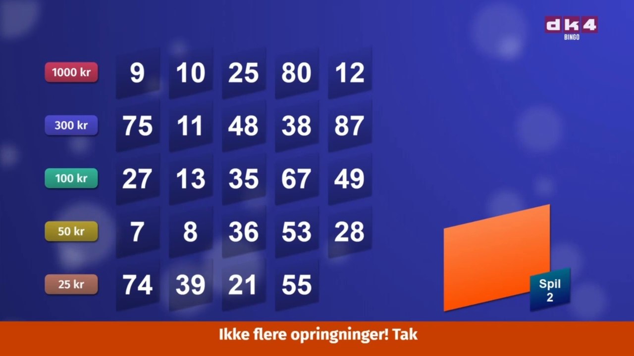 Lis i Frederikshavn tror det Sofus der er vært og værten er i stedet Rasmus - Banko på nummer 67 og 100 kroner på rækken - Låge nummer 25 er der 699 kroner og gevinst på i alt 799 kroner - SIFA tv bingo og sendt den 17 August 2025 på DK4