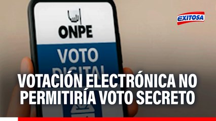 Erick Iriarte: "Los sistemas de votación electrónica no permiten que el voto sea secreto"