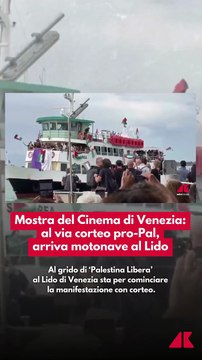 Venezia, corteo pro Palestina alla Mostra del Cinema