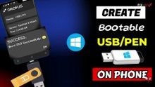 Create Windows BOOTABLE USB from Phone📱 in 2025 [Without PC]
