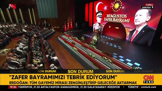 SON DAKİKA | Külliye'de 30 Ağustos Zafer Bayramı resepsiyonu: Erdoğan: Durmadan, yorulmadan çalışacağız