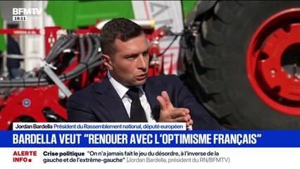 Premier ministre: "S'il n'y avait pas eu d'accord entre Emmanuel Macron et Jean-Luc Mélenchon, je serais très certainement à Matignon", estime Jordan Bardella, président du RN