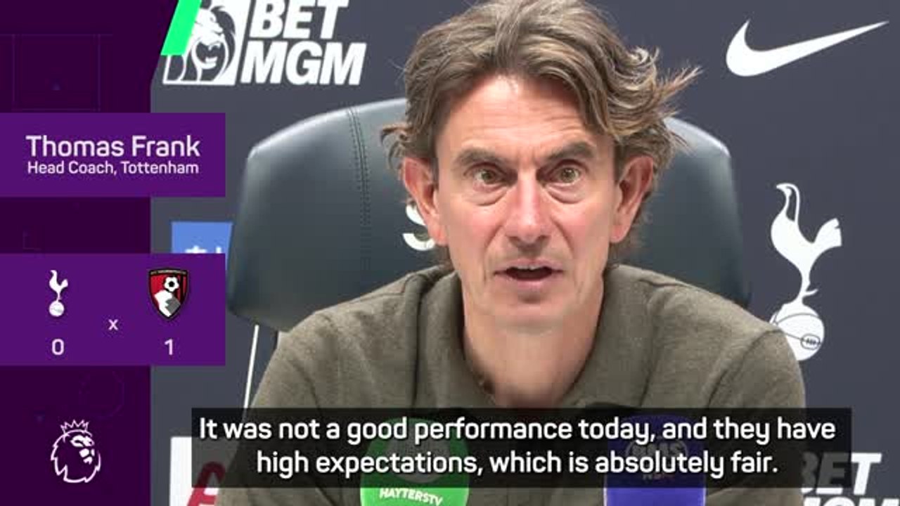 I prefer Spurs fans don't boo players - Frank