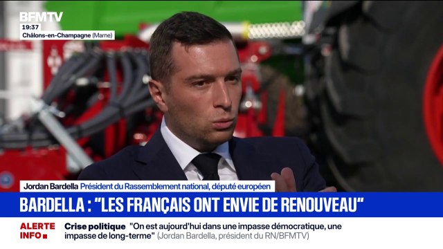 Crise politique: Nous pouvons gagner la prochaine élection présidentielle , estime Jordan Bardella, président du RN