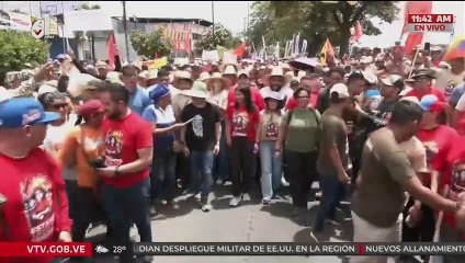 Vpdta. Rodríguez lidera gran marcha campesina en rechazo a las amenazas imperiales