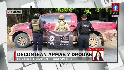 Autoridades de Michoacán realizan decomiso de armamento y droga