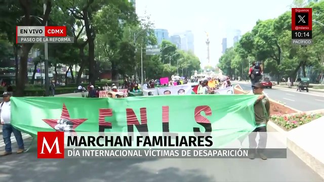 Día internacional de víctimas de desaparición forzada: familias marchan en Paseo de la Reforma