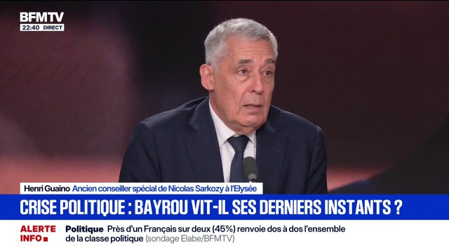 François Bayrou: C'est lui qui est en train de prendre le risque de la crise financière déplore Henri Guaino, ancien conseiller spécial de Nicolas Sarkozy