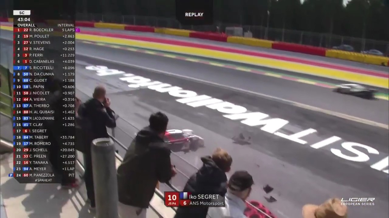 Ligier European Series 2025 Spa Race 1 Segret Big Crash