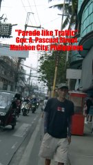Parade Like Traffic in Navotas City, Philippines