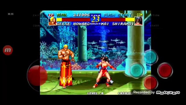 Fatal Fury 3 Geese Howard vs Mai Shiranui fala de vitória do Geese Howard em português