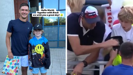 Niño al que le fue arrebatada la gorra de Kamil Majchrzak tiene final feliz y conoce a tenista en el US Open