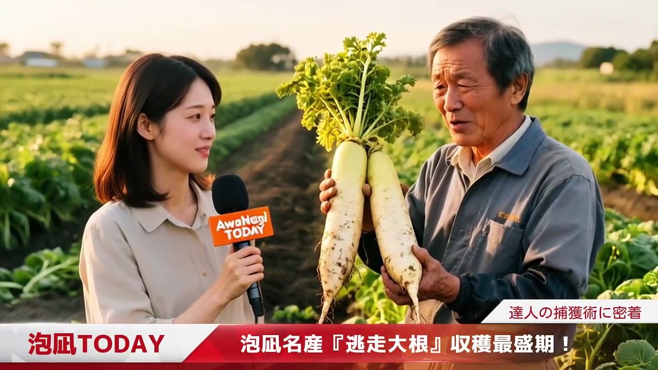 【架空ニュース】この街、何かがおかしい。足が生えて畑から逃げる大根と、店主が"液体"のラーメン屋を大真面目に報道してみた【泡凪 TODAY】 [Fictional News] Something is wrong in this town. A serious report on a radish that grows legs and escapes from the field, and a ramen shop whose owner is "liquid" [Awanagi TODAY]