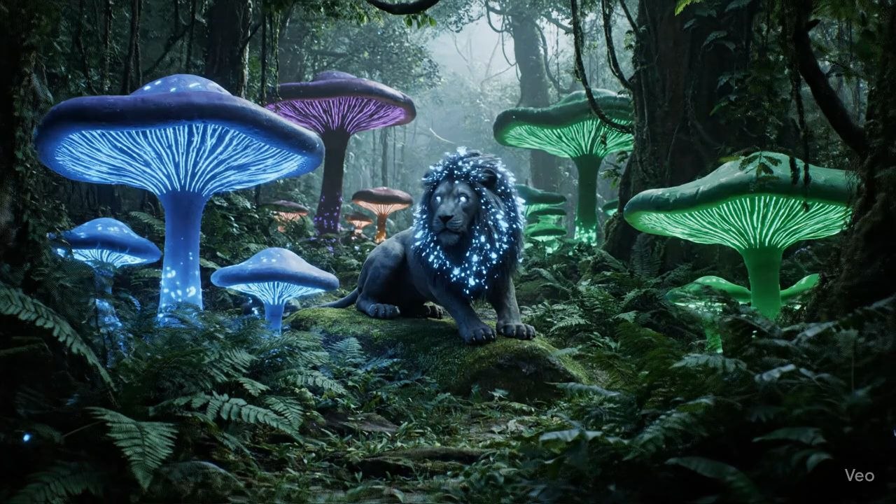 Mushrooms are unique plants (actually fungi) that grow in moist and shady places. They haveThe lion, known as the "King of the Jungle," is a powerful wild animal. It has a golden-brown body, sharp teeth, and strong paws. Male lions