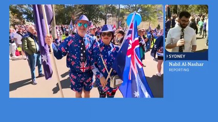Police out in force as thousands march against immigration to Australia