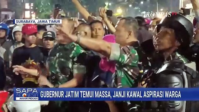 Gubernur Jatim Khofifah Temui Massa, Janji Kawal Aspirasi Masyarakat | SAPA PAGI