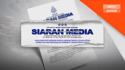 Wanita cuba serang Sultan Nazrin di sambutan Hari Kebangsaan ditahan - Polis