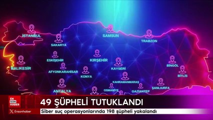 Siber suç operasyonlarında 198 şüpheli yakalandı