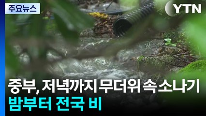[날씨] 중부, 저녁까지 무더위 속 소나기...밤부터 전국 비 / YTN