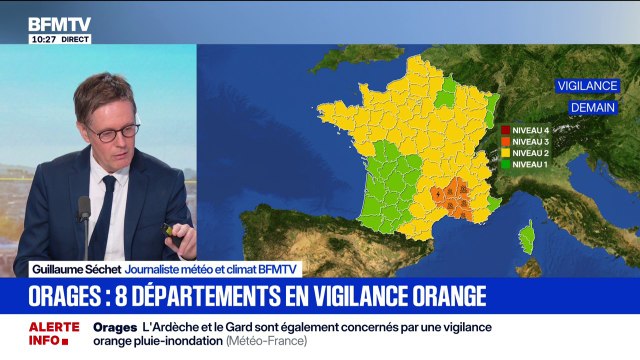 Orages et pluie-inondation: huit départements sont placés en vigilance orange ce dimanche