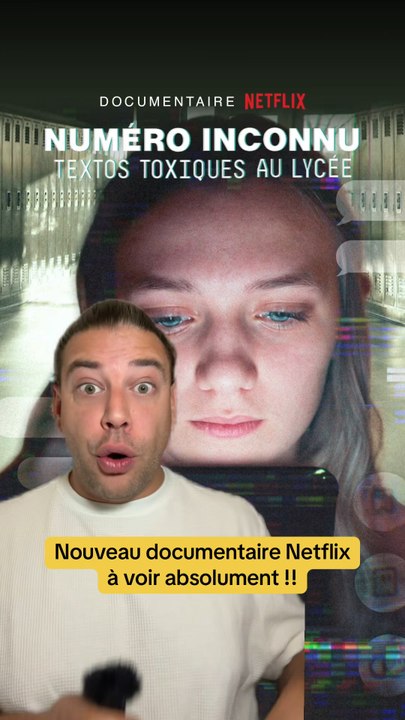 Aujourd’hui on regarde « Numéro inconnu Textos toxiques au lycée » ce nouveau documentaire Netflix incroyable qui est à voir absolument !!! Dis-moi en commentaire si t’as envie de regarder ce documentaire et si tu l’as déjà vu dis-moi ce que t’en as pensé