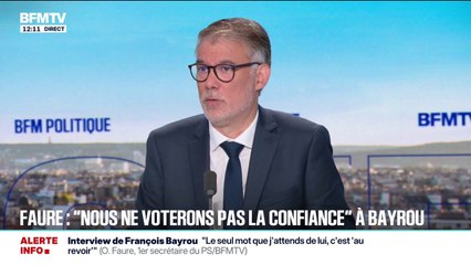 "Notre décision est irrévocable": Olivier Faure confirme que le PS ne votera pas la confiance
