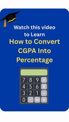 How to Calculate CGPA into Percentage
