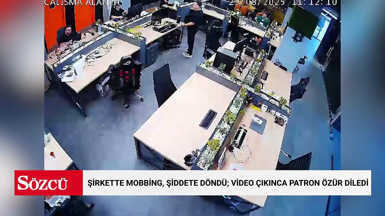 Şirkette mobbing, şiddete döndü! Video çıkınca patron özür diledi