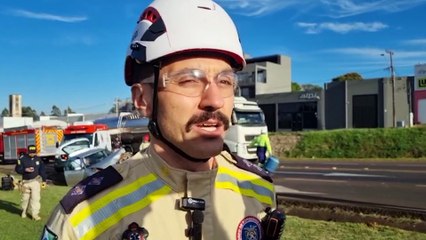 "Oito pessoas ficaram feridas, entre as vítimas estavam três crianças", detalha tenente sobre grave acidente na BR-277