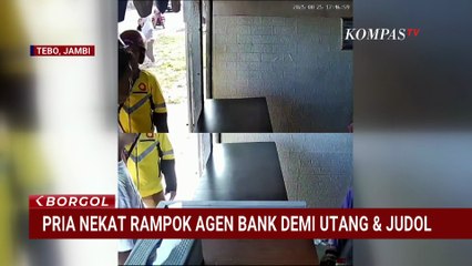 Polisi Tangkap Perampok Agen Bank di Jambi, Pelaku Ngaku Terlilit Utang dan Kecanduan Judol | BORGOL
