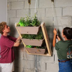 Save space! Making a vertical bed for flowers