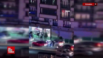 İstanbul'da  düğün çıkışı taraflar birbirine girdi