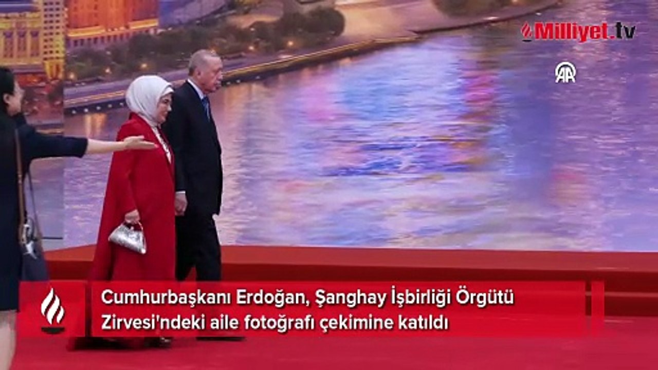 Cumhurbaşkanı Erdoğan, Şanghay İşbirliği Örgütü Zirvesi'ndeki aile fotoğrafı çekimine katıldı