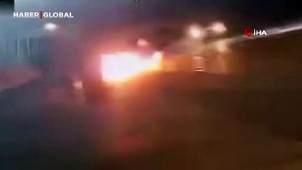 Seyir halindeki otomobilde yangın! O anlar kamerada