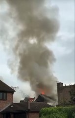 Dramatic video shows blaze at Chesterfield’s Brampton Manor (Credit: Steve Smith)