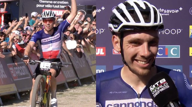 VTT - Coupe du Monde - Les Gets 2025 - Luca Martin sa première... et plus fort que Mathieu Van der Poel