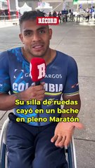 Francisco Sanclemente fue el competidor que sufrió una caída en un bache durante el Maratón de la CDMX