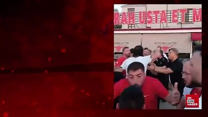 Samsunspor taraftarlarının mola verdiği restoranda silahlı kavga